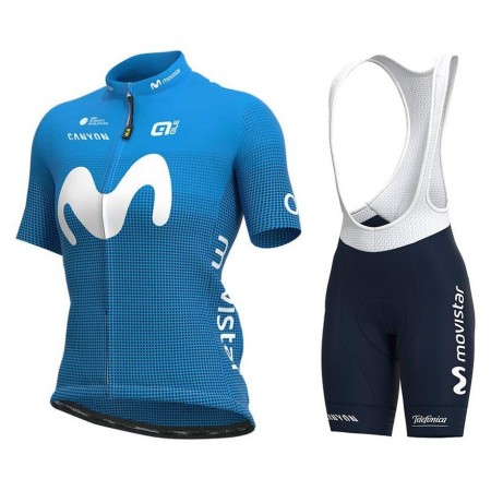 Cykeltrøje + Cykelshorts 2021 Movistar Team Dame N001